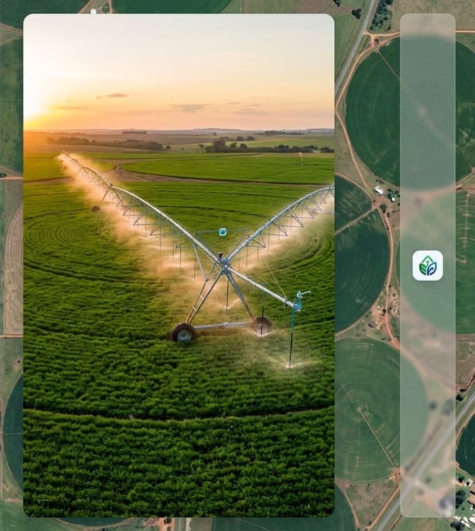 Pivô central de irrigação e monitoramento de lavoura por satélite